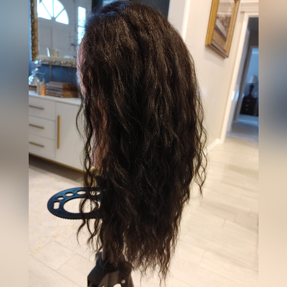 Sensationnel Bare Lace 13x6 Glueless Pre-plucked Dark Brown Long Wavy Wig - Picture 9 of 14